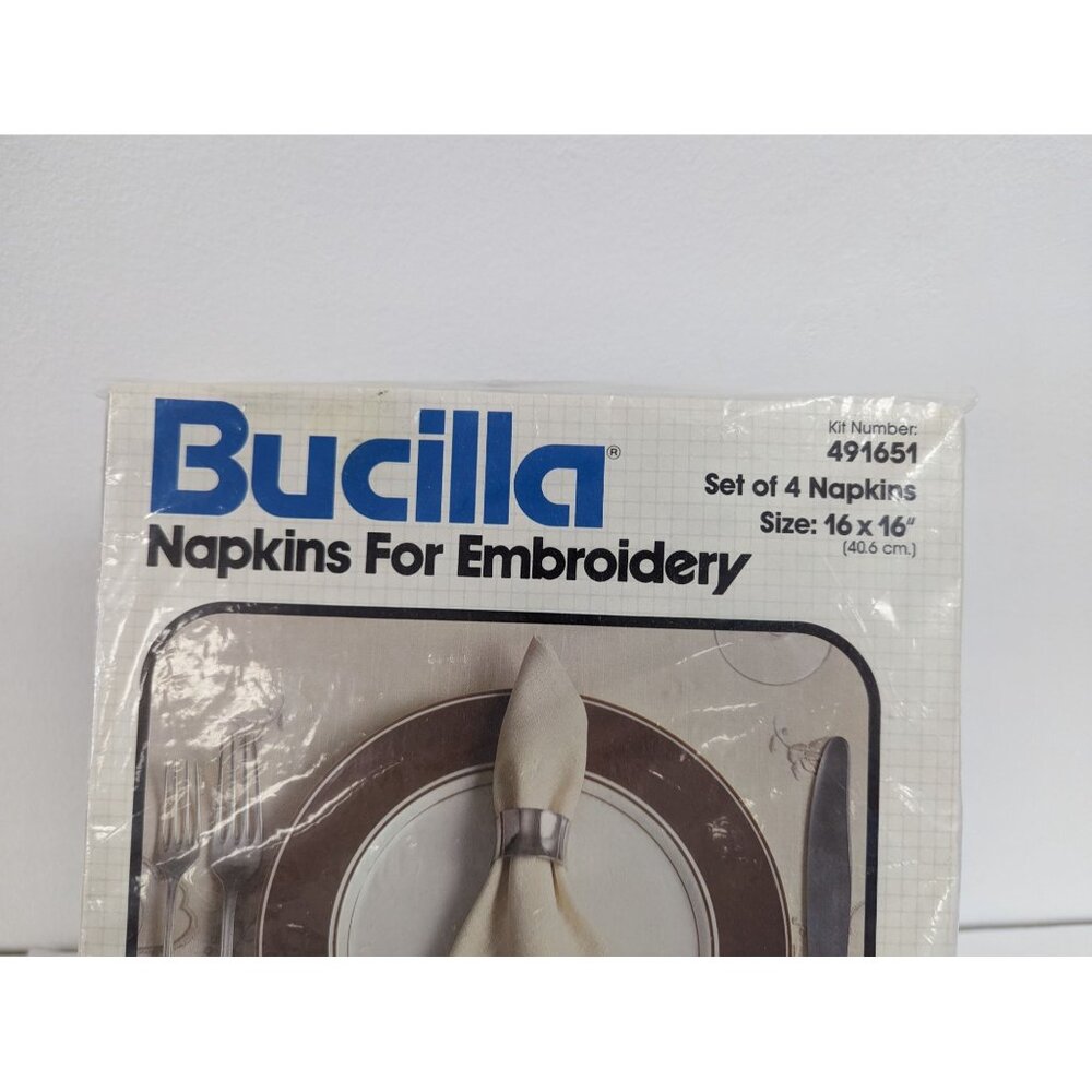 Bucilla Madeira Lily Napkins Embroidery Kit 491651 - Picture 2 of 6